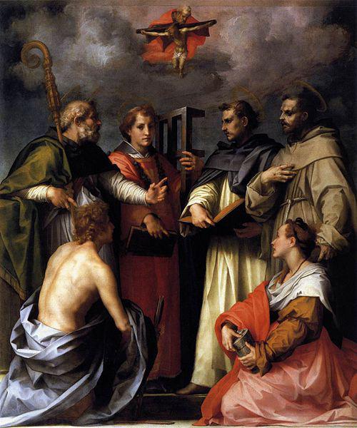 Andrea del Sarto Disputation on the Trinity oil painting picture